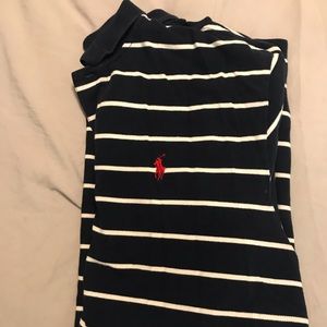 Ralph Lauren navy striped  polo